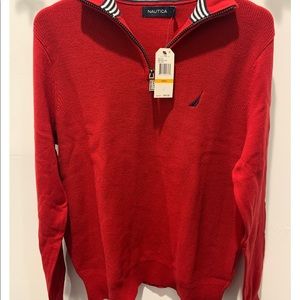 Nautica Red turtle neck sweater. Male